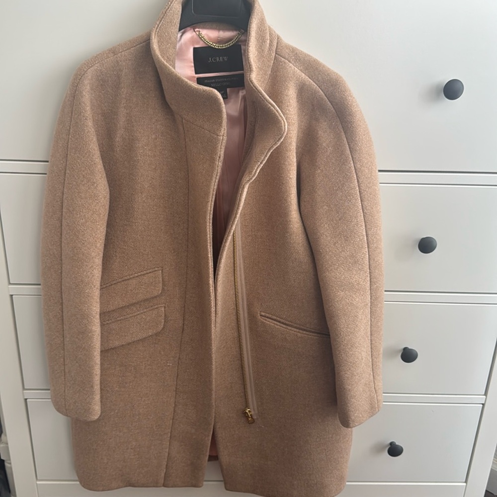 J Crew Cocoon Coat Nelli Gori, Sandstone, Size 8P